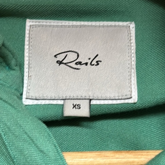 Rails Sawyer Shirt Dress in Basil Womens XS Full Button Down Casual Soft Comfy - Picture 6 of 9